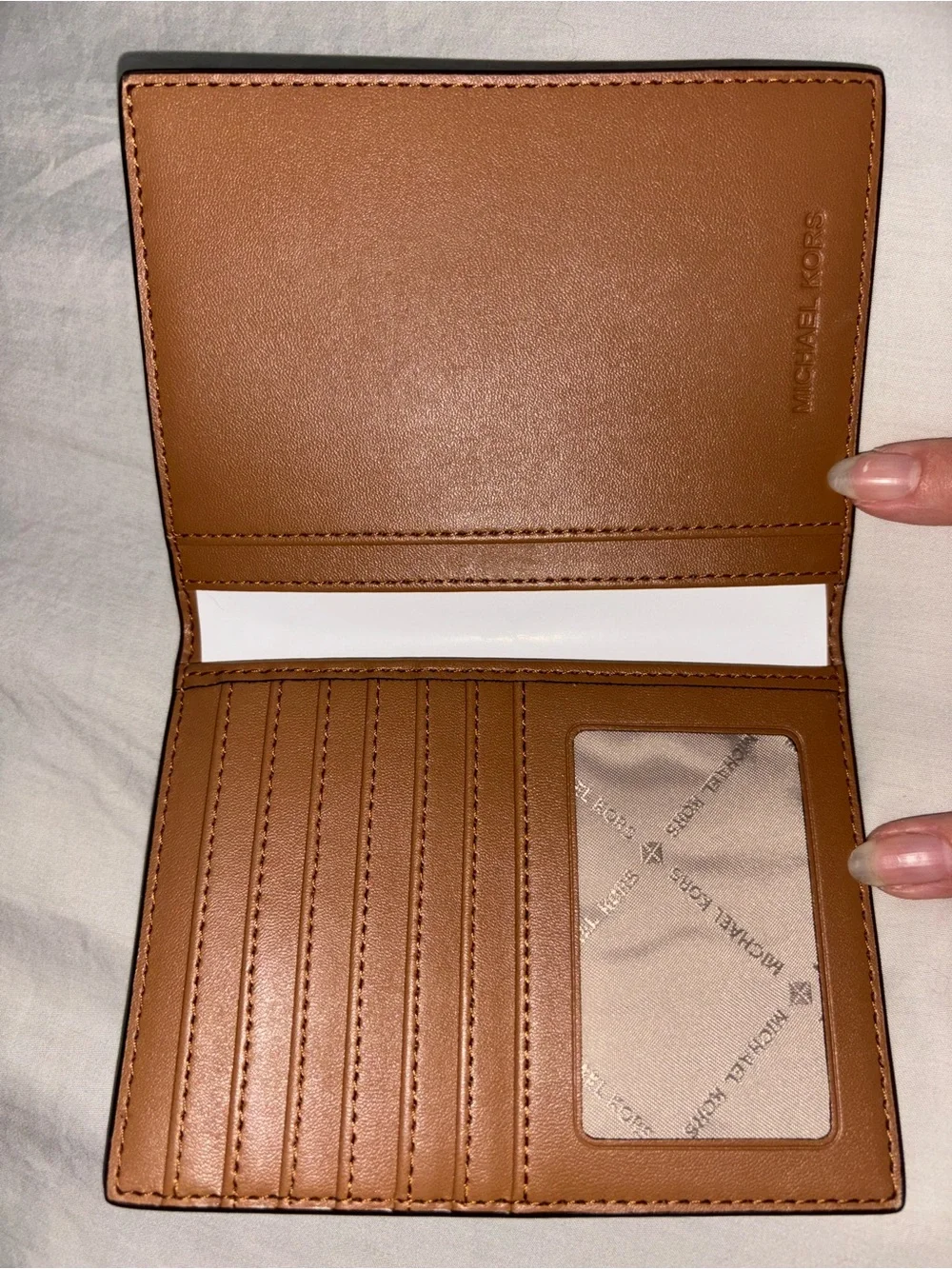 Michael Kors Brown Signature Passport Holder
